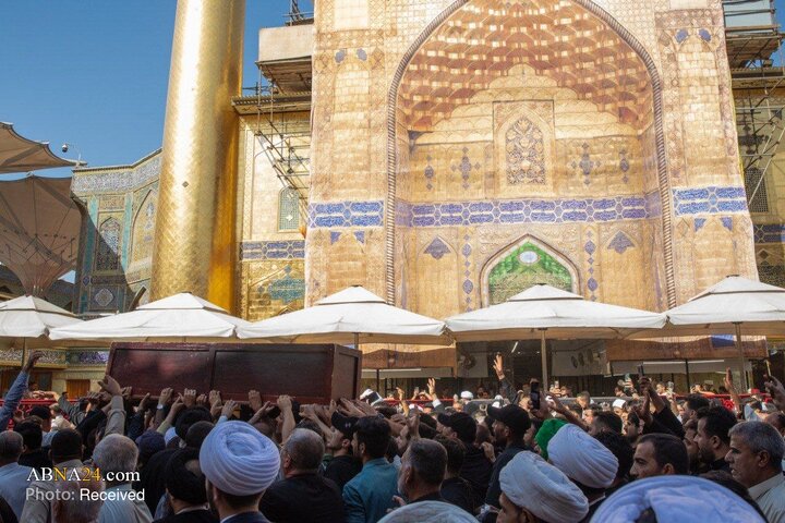 Nûçe Wêneyan | Merasîma cenazeyê hevjîna Ayetullahê Uzma Sîstanî ya li Perestgeha Emîr El-Mu'minîn HZ.Îmam Elî( s.x)