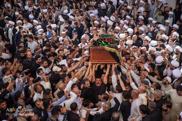 Nûçe Wêneyan | Merasîma cenazeyê hevjîna Ayetullahê Uzma Sîstanî ya li Perestgeha Emîr El-Mu'minîn HZ.Îmam Elî( s.x)