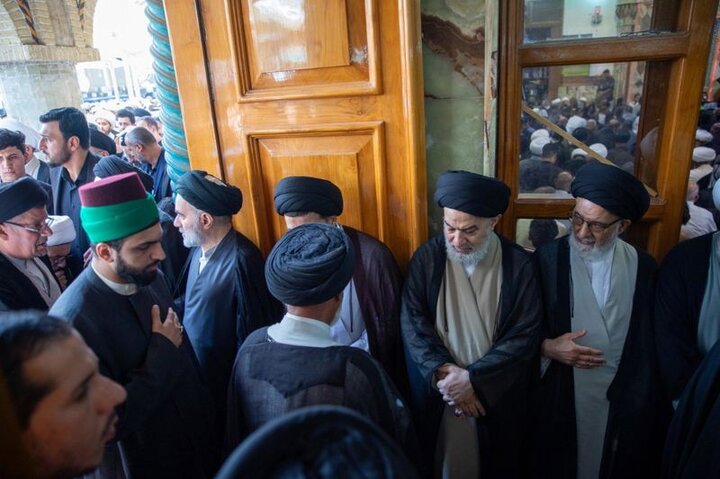 مراسيم تشييع عقيلة السيد السيستاني في النجف الأشرف