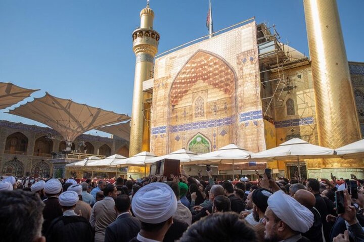 مراسيم تشييع عقيلة السيد السيستاني في النجف الأشرف