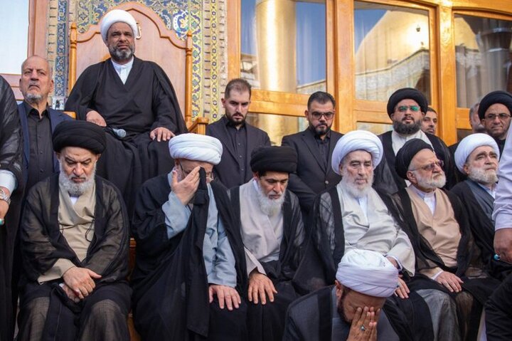 مراسيم تشييع عقيلة السيد السيستاني في النجف الأشرف