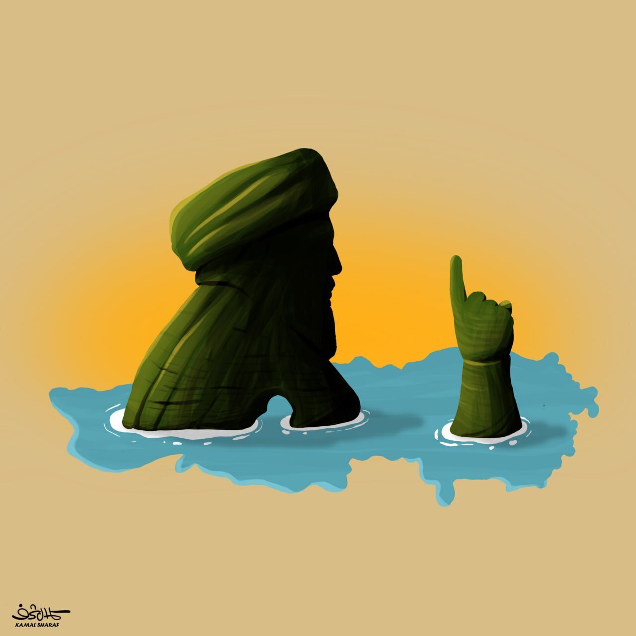 Cartoon: The Shining Pearl of Lebanon "Sayyed Hassan Nasrallah"