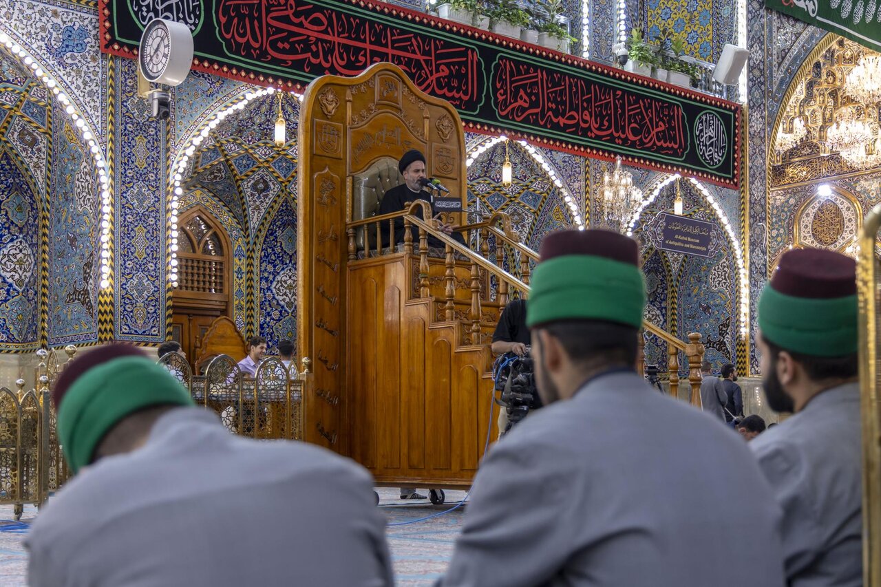 العتبة العباسية المقدسة تقيم مجلس عزاء لإحياء ذكرى شهادة السيدة الزهراء (ع)