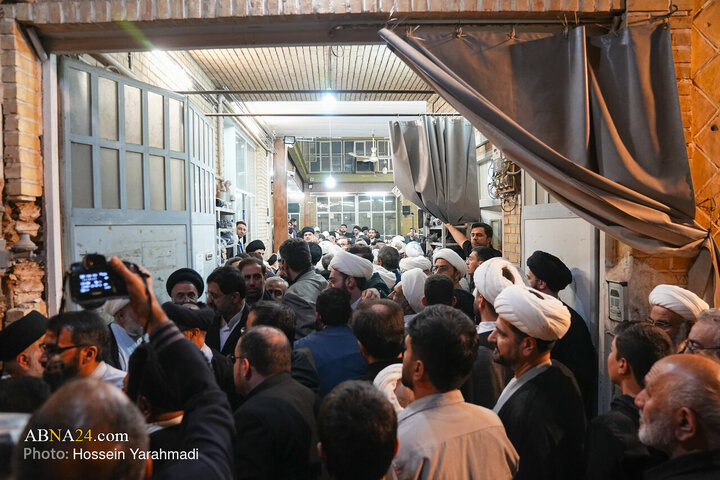مراسم ترحیم همسر حضرت آیت الله سیستانی در قم