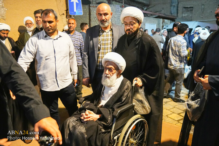 مراسم ترحیم همسر حضرت آیت الله سیستانی در قم