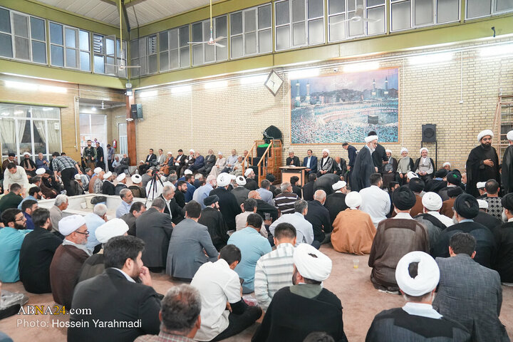 مراسم ترحیم همسر حضرت آیت الله سیستانی در قم