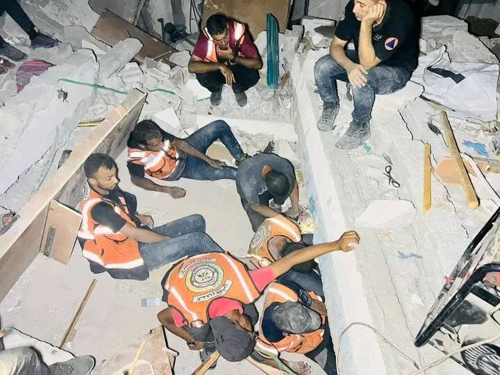 شهيد و6 إصابات من الدفاع المدني خلال مهمة إنقاذ في غزة