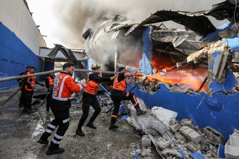 Israeli Strike Kills Gaza Rescuer, Injures Seven at Al-Falah School