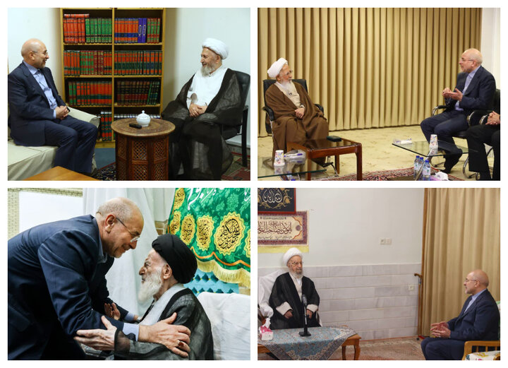 عکس خبری | دیدار محمدباقر قالیباف با مراجع معظم تقلید در قم