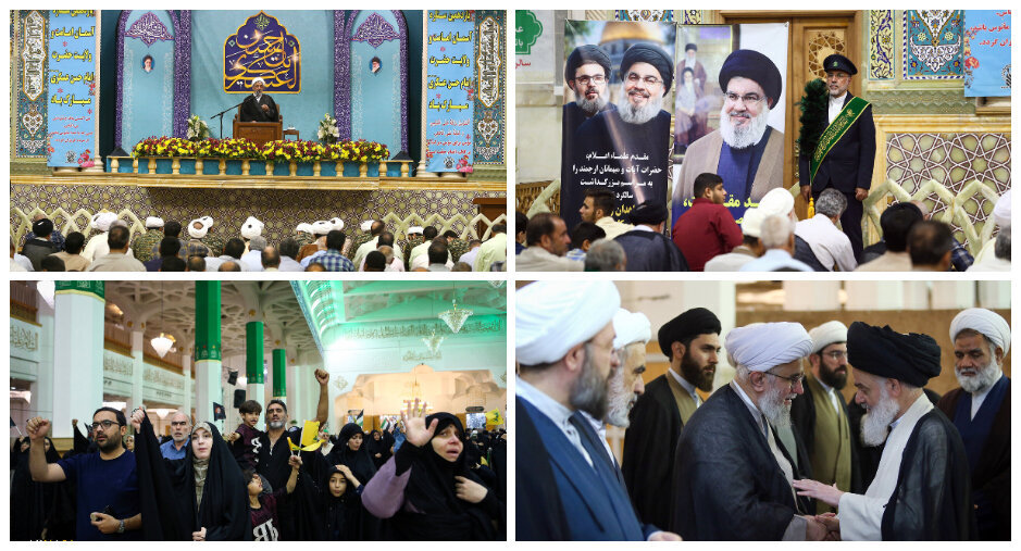 Unang-taong anibersaryo ng pagkamartir ng mga nangunguna sa Aksis ng Resistensya, sa Qom / Si Shaheed Nasrallah ay hindi isang tao, kundi isang paaral