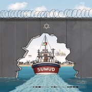 كاريكاتير / اسطول الصمود