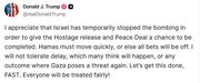 Msimamo wa Hivi Punde wa Trump Kuhusu Mpango wa Kusitisha Mapigano Gaza