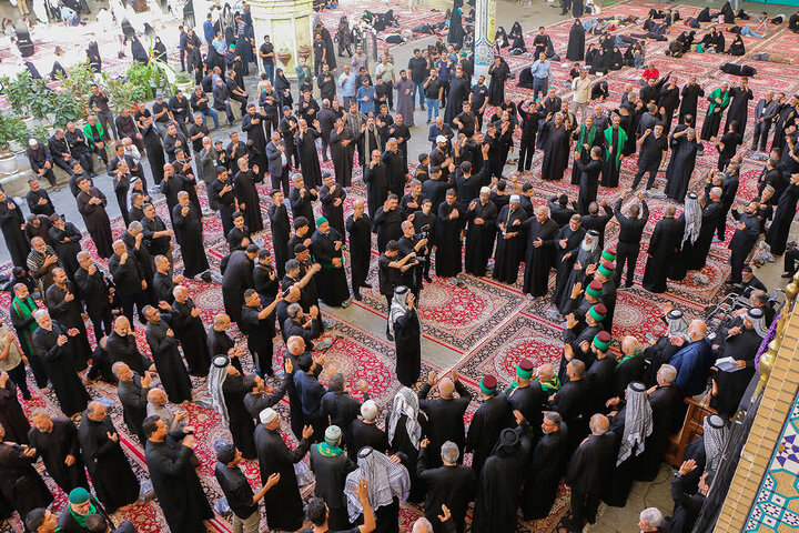 Photos: farewell ceremony for mourning period of Hazrat Fatima Masoumeh demise anniversary by Iraqi Mowkib servants