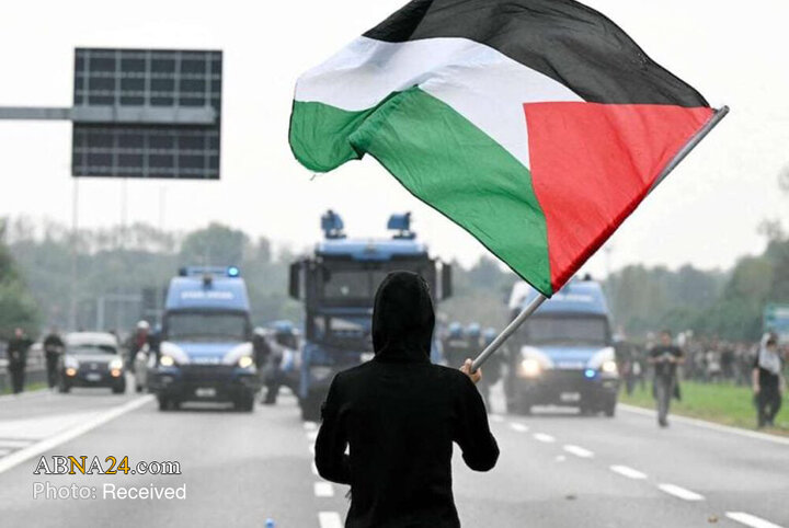 تظاهرات گسترده حامیان غزه در شهرهای مختلف ایتالیا