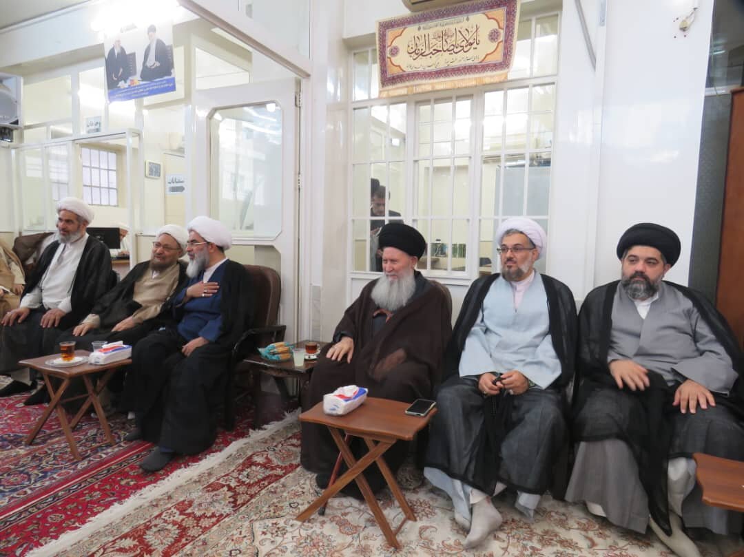 برگزاری مراسم عزاداری سالروز وفات حضرت معصومه(س) در دفتر آیتالله فاضل لنکرانی + تصاویر