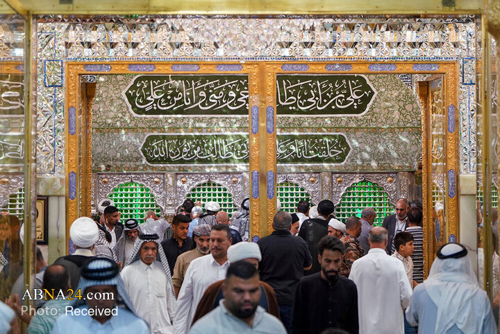 قاب‌هایی از خلوص زائران در سایه گنبد زرین علی (ع)