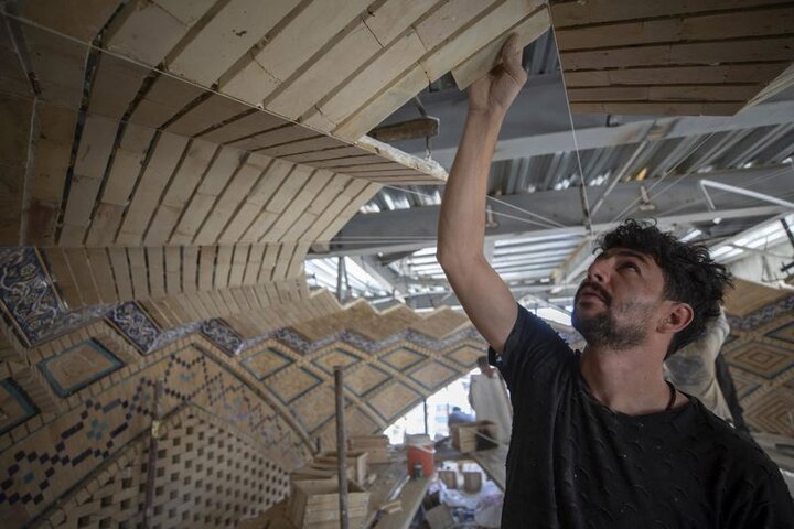 نسب إنجاز متقدمة في مشروع صحن باب القبلة الكبير وسردابه بالعتبة العباسية المقدسة