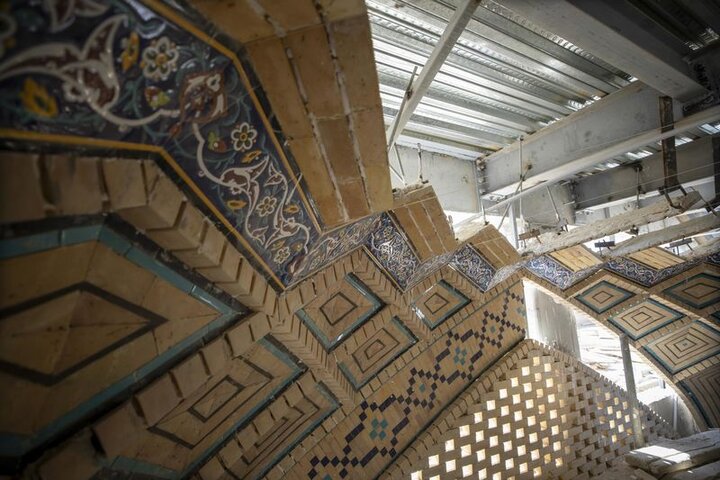 نسب إنجاز متقدمة في مشروع صحن باب القبلة الكبير وسردابه بالعتبة العباسية المقدسة