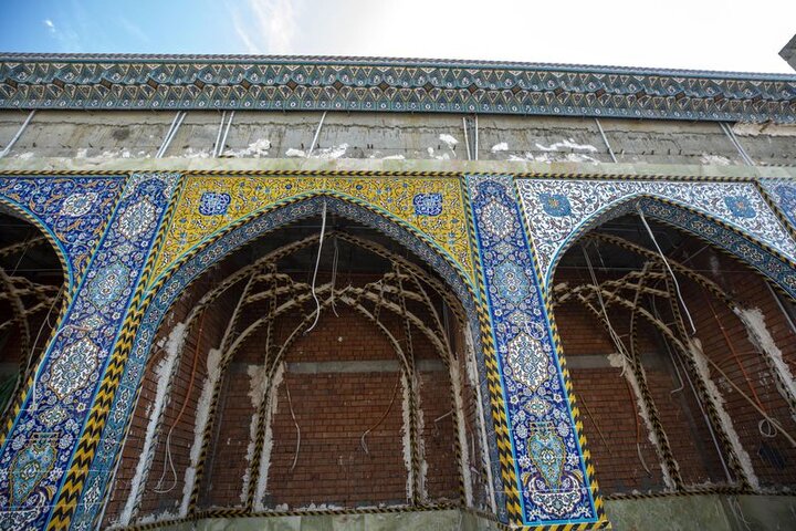 نسب إنجاز متقدمة في مشروع صحن باب القبلة الكبير وسردابه بالعتبة العباسية المقدسة