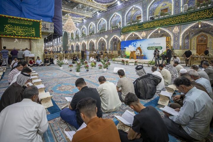 إقامة محفل قرآنيّ بذكرى ولادة الإمام العسكري (ع) في مرقد أبي الفضل العباس  (ع)