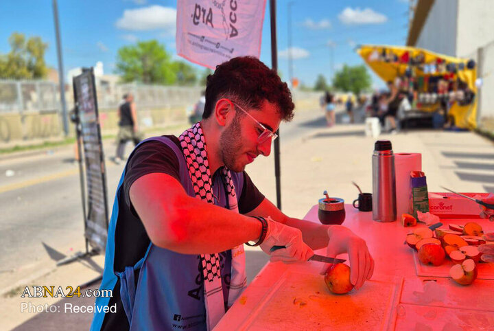 ایستگاه صلح و خدمت داوطلبان «حسین کیست؟» در مراسم زیارت لوخان