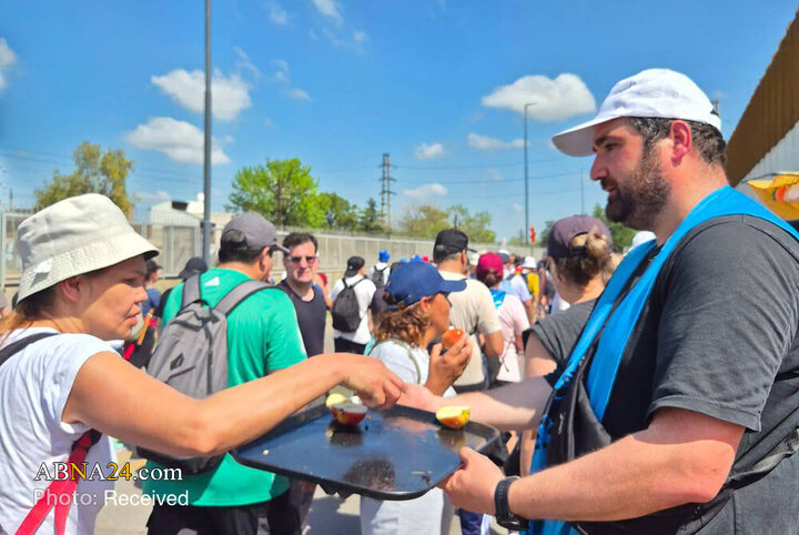 ایستگاه صلح و خدمت داوطلبان «حسین کیست؟» در مراسم زیارت لوخان