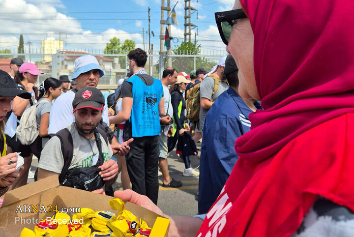 ایستگاه صلح و خدمت داوطلبان «حسین کیست؟» در مراسم زیارت لوخان