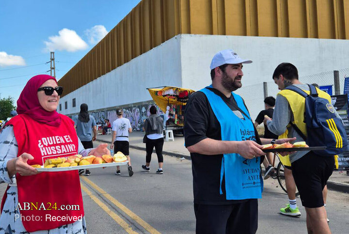 ایستگاه صلح و خدمت داوطلبان «حسین کیست؟» در مراسم زیارت لوخان