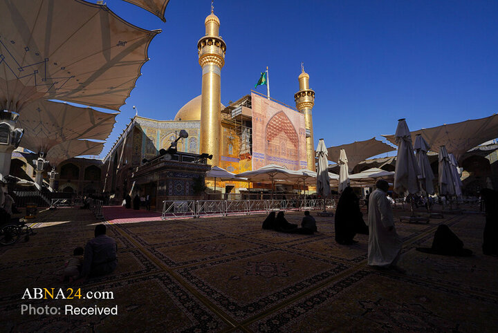 Informe fotográfico | Instantáneas de la devoción de los peregrinos bajo la sombra de la dorada cúpula del Imam Alí (la paz sea con él)