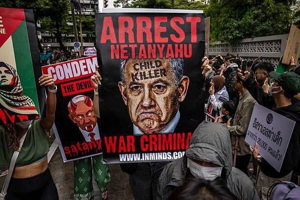 تظاهرة حاشدة في العاصمة التايلاندية بانكوك،؛ إسنادًا لغزة وتنديدًا بحرب الإبادة