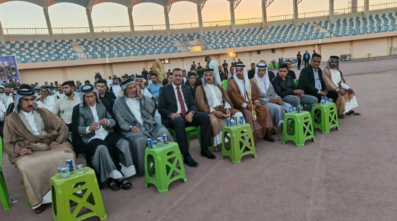 برگزاری نخستین سالگرد شهادت سید حسن نصرالله و سید هاشم صفیالدین در استان بابل عراق + تصاویر