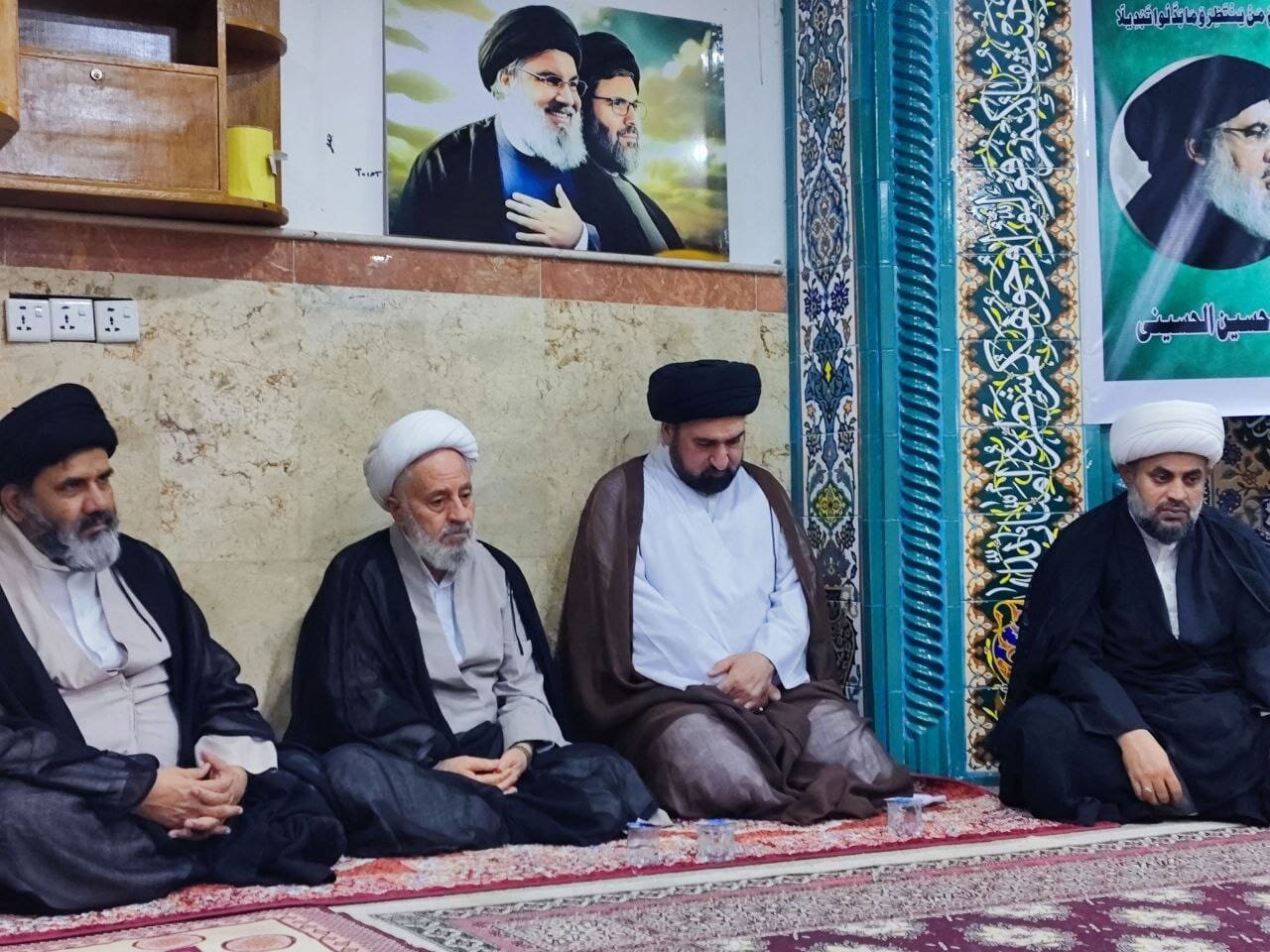 برگزاری مراسم نخستین سالگرد شهادت شهید سید حسن نصرالله در نجف + تصاویر