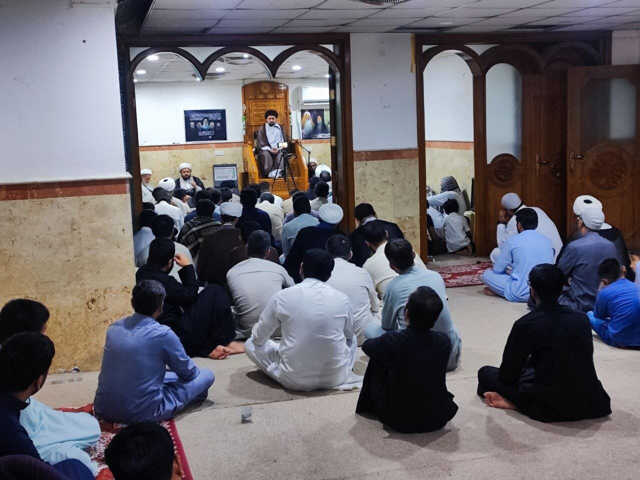 برگزاری مراسم نخستین سالگرد شهادت شهید سید حسن نصرالله در نجف + تصاویر