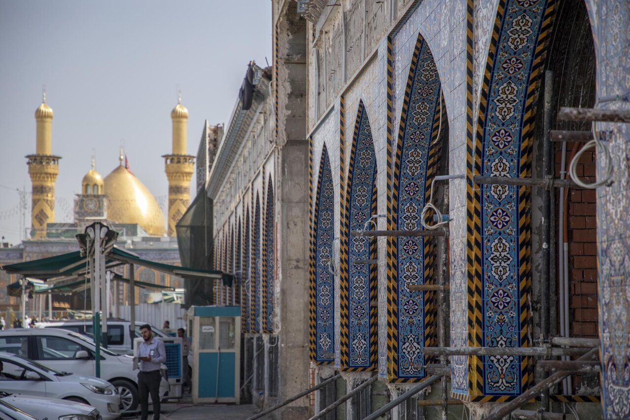 Karbala: Completion of 40% of decorative and supplementary works in porticoes of Great Qibla Gate courtyard