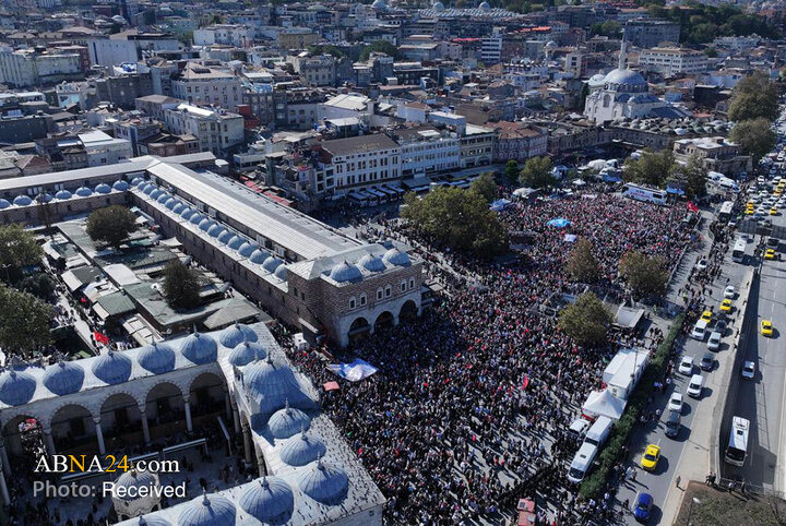 راهپیمایی حمایت از غزه در استانبول