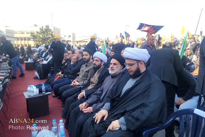 مراسم بزرگداشت اولین سالگرد شهادت سیدحسن نصرالله در ضاحیه بیروت