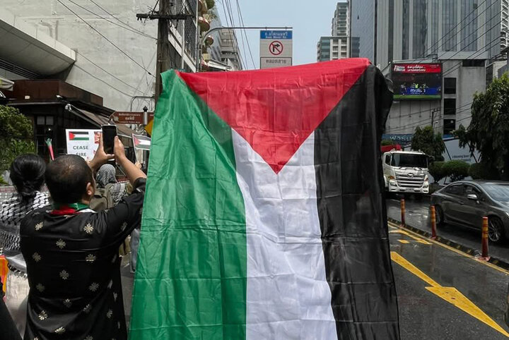 تجمعات گسترده حامیان فلسطین در تایلند علیه جنایات رژیم صهیونیستی