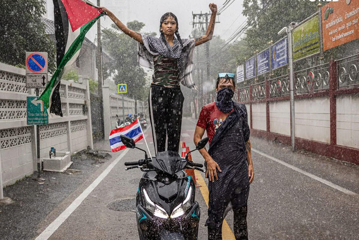 تجمعات گسترده حامیان فلسطین در تایلند علیه جنایات رژیم صهیونیستی