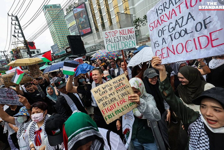 تجمعات گسترده حامیان فلسطین در تایلند علیه جنایات رژیم صهیونیستی