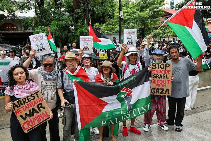 تجمعات گسترده حامیان فلسطین در تایلند علیه جنایات رژیم صهیونیستی