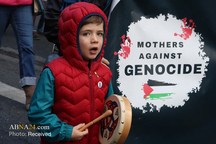 Informe fotográfico | Amplias manifestaciones pro-Palestina en Francia e Irlanda contra los crímenes del régimen israelí