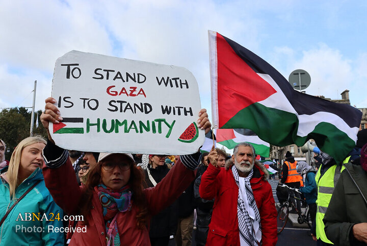 Informe fotográfico | Amplias manifestaciones pro-Palestina en Francia e Irlanda contra los crímenes del régimen israelí
