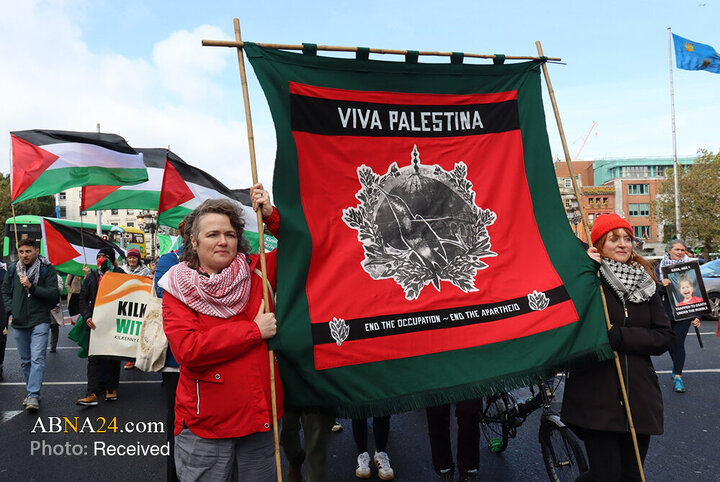 Informe fotográfico | Amplias manifestaciones pro-Palestina en Francia e Irlanda contra los crímenes del régimen israelí
