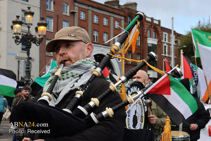 Informe fotográfico | Amplias manifestaciones pro-Palestina en Francia e Irlanda contra los crímenes del régimen israelí