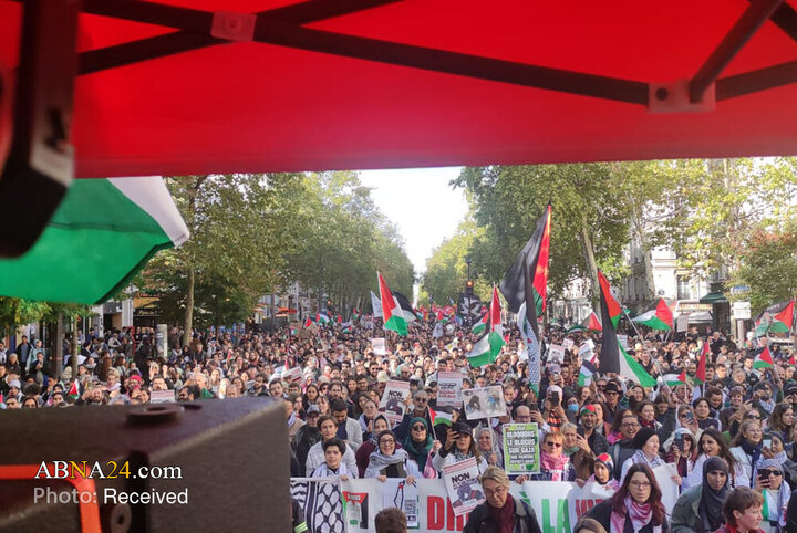 Informe fotográfico | Amplias manifestaciones pro-Palestina en Francia e Irlanda contra los crímenes del régimen israelí