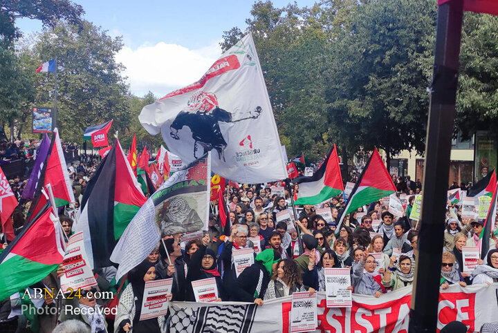 Informe fotográfico | Amplias manifestaciones pro-Palestina en Francia e Irlanda contra los crímenes del régimen israelí