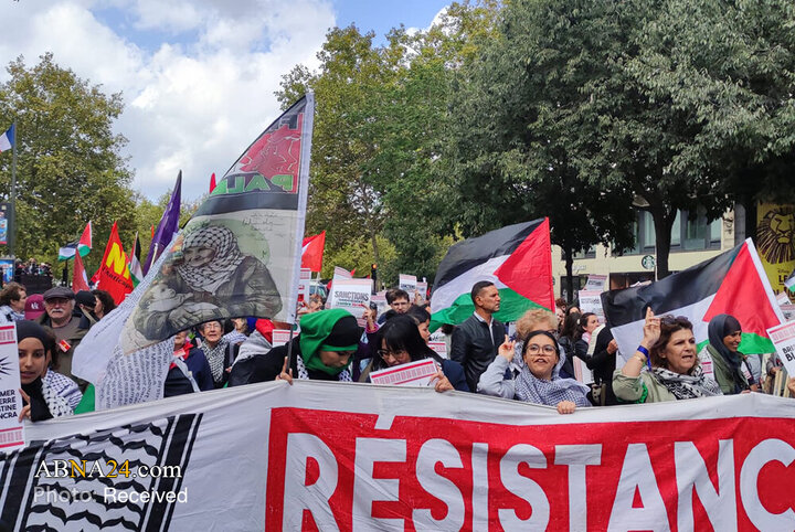 Informe fotográfico | Amplias manifestaciones pro-Palestina en Francia e Irlanda contra los crímenes del régimen israelí