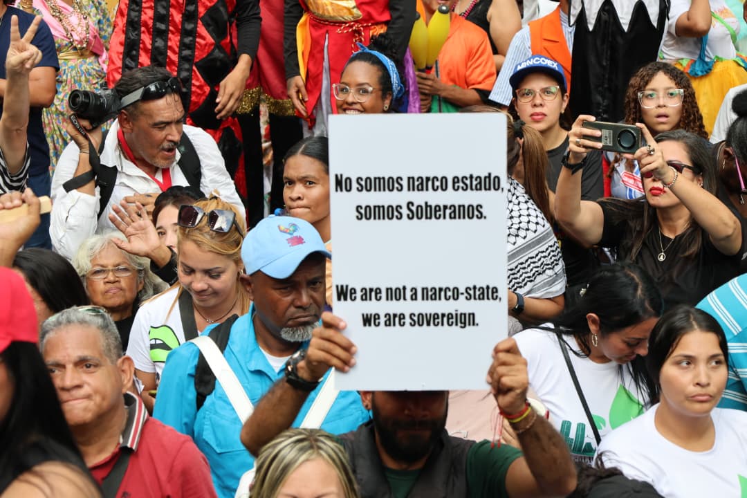 “Venezuela quiere paz, no guerra”: así transcurrió la marcha por la vida y la soberanía en Caracas