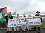 Photos: "Boycott Israeli Criminal Regime" protest rally in Riverton, New Zealand