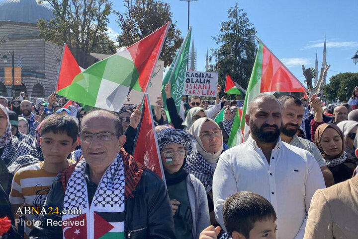 图片报道 | 伊斯坦布尔支持加沙游行